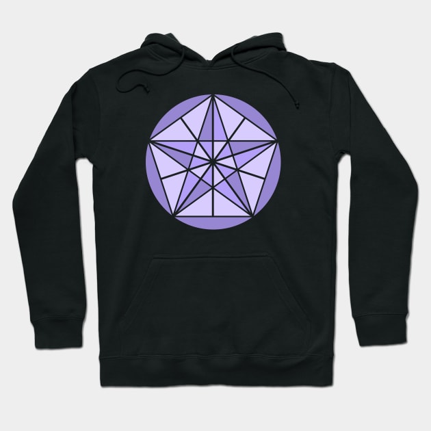 Purple Crystal Star Hoodie by Crystal Star Creations